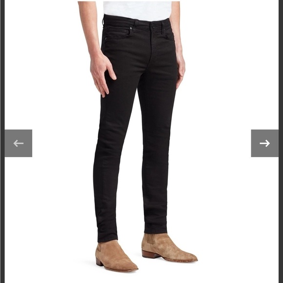 MONFRÈRE Mens GREYSON SIGNATURE BLACK SKINNY JEAN JAPANESE DENIM Sz 31 NEW - Picture 1 of 15